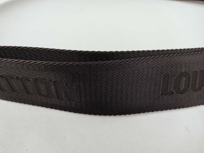 LOUIS VUITTON Louis Vuitton Signature Adjustable Strap Black/Green Silver Hardware 95*4.5*.05cm Other Accessories