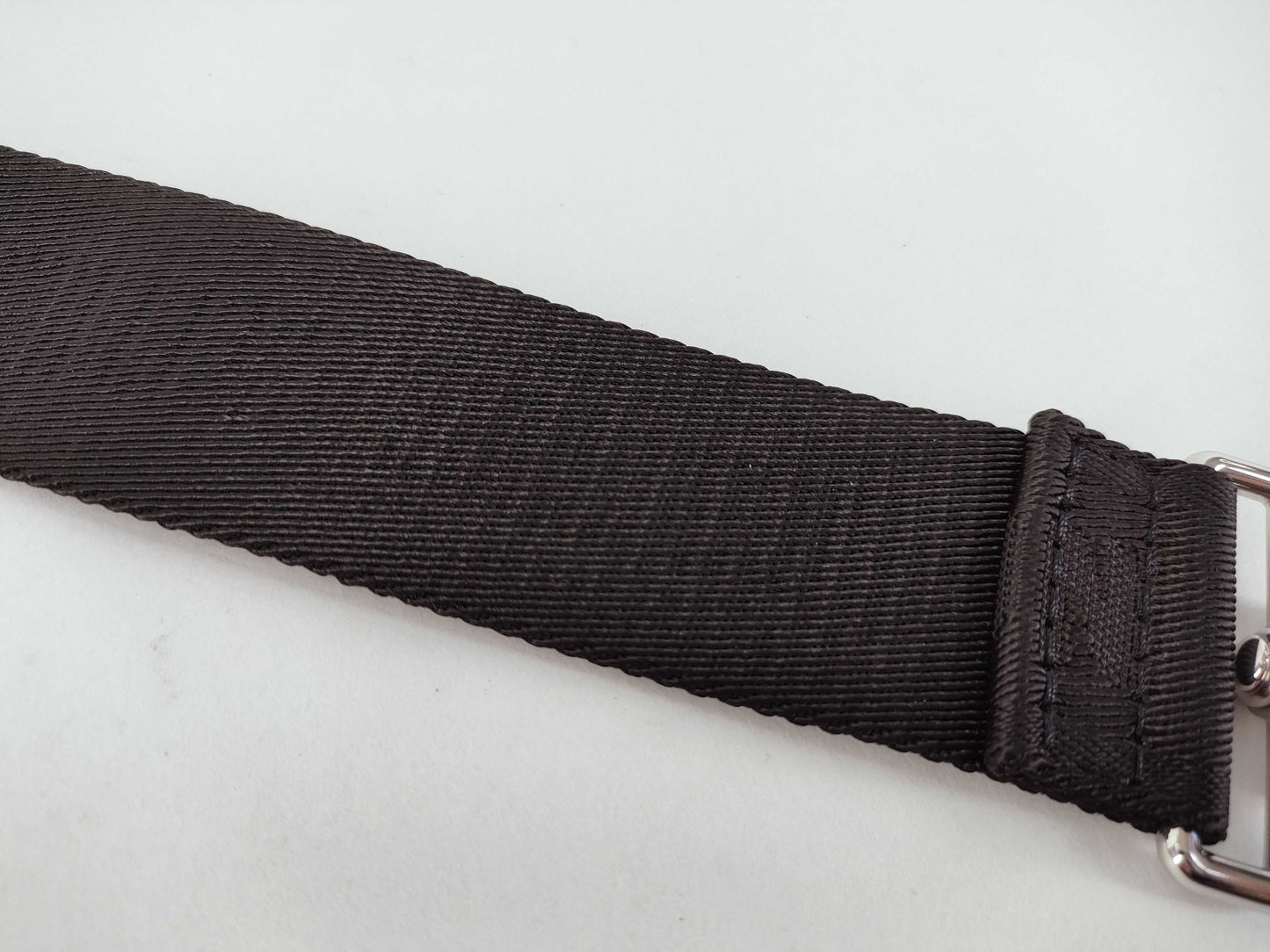 LOUIS VUITTON Louis Vuitton Signature Adjustable Strap Black/Green Silver Hardware 95*4.5*.05cm Other Accessories