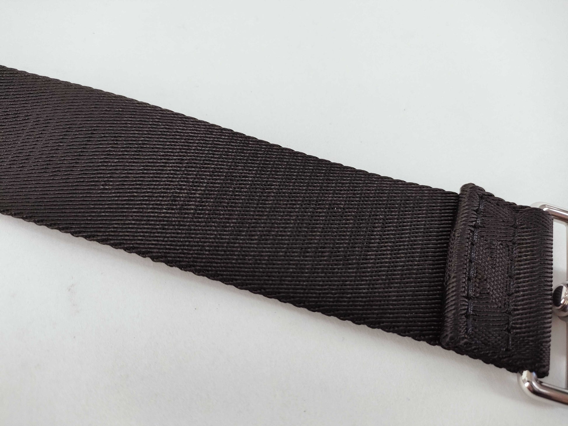 LOUIS VUITTON Louis Vuitton Signature Adjustable Strap Black/Green Silver Hardware 95*4.5*.05cm Other Accessories
