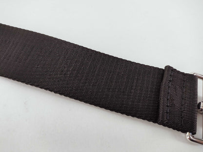 LOUIS VUITTON Louis Vuitton Signature Adjustable Strap Black/Green Silver Hardware 95*4.5*.05cm Other Accessories