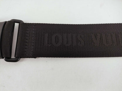 LOUIS VUITTON Louis Vuitton Signature Adjustable Strap Black with Black Hardware 95*5*.05cm Other Accessories
