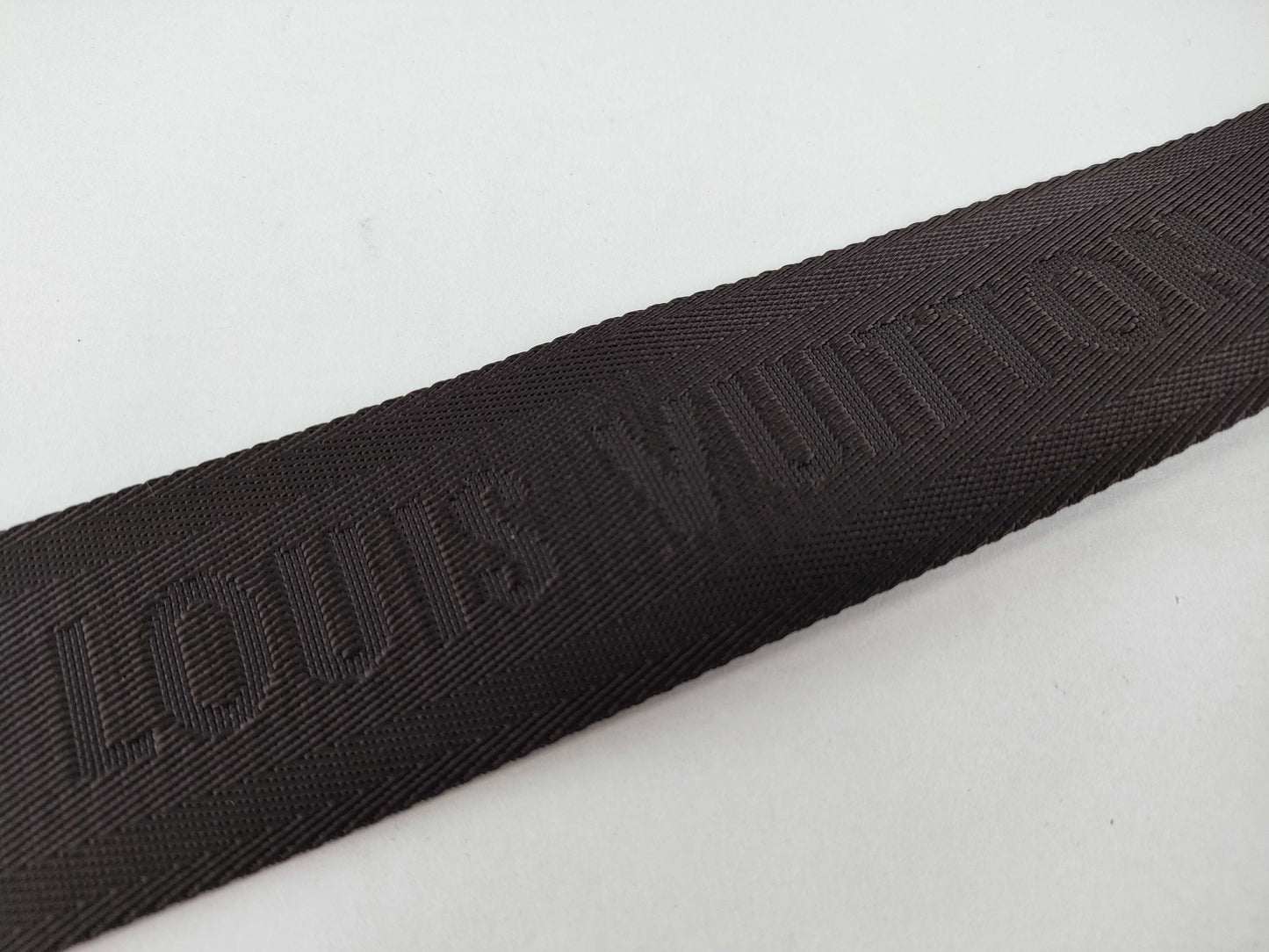 LOUIS VUITTON Louis Vuitton Signature Adjustable Strap Black with Black Hardware 95*5*.05cm Other Accessories