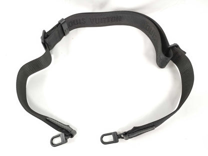 LOUIS VUITTON Louis Vuitton Signature Adjustable Strap Black with Black Hardware 95*4.5*0.5cm Strap