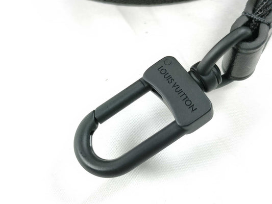 LOUIS VUITTON Louis Vuitton Signature Adjustable Strap, Black with Black Hardware, 95*4.5*0.5cm Strap
