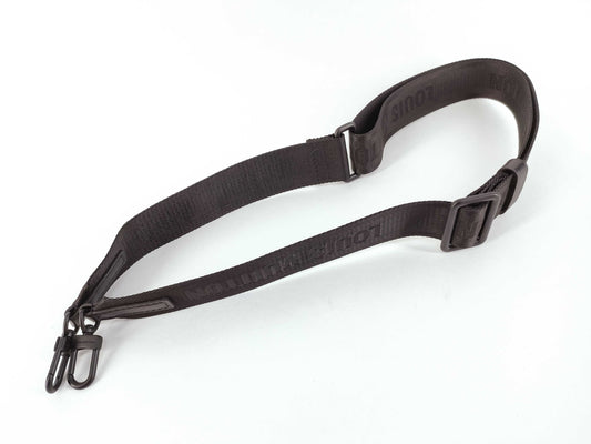 LOUIS VUITTON Louis Vuitton Signature Adjustable Strap Black with Black Hardware 95*4.5*.05cm Other Accessories