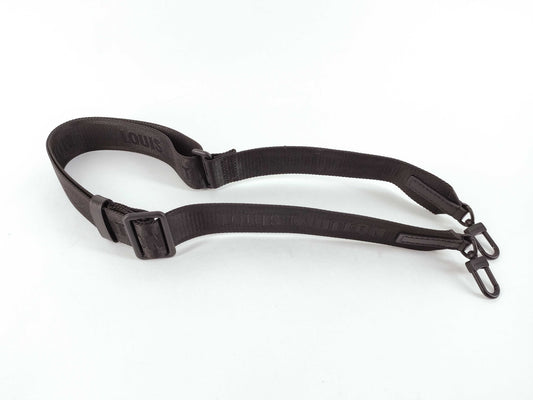 LOUIS VUITTON Louis Vuitton Signature Adjustable Strap Black with Black Hardware 95*4.5*.05cm Other Accessories