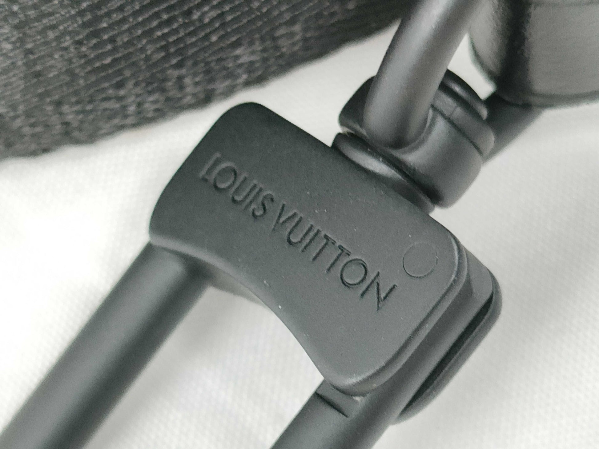 LOUIS VUITTON Louis Vuitton Signature Adjustable Strap, Black with Black Hardware, 95*4.5*0.5cm Strap
