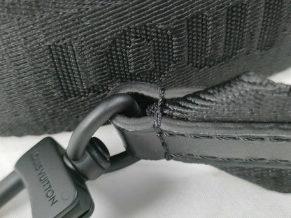 LOUIS VUITTON Louis Vuitton Signature Adjustable Strap, Black with Black Hardware, 95*4.5*0.5cm Strap