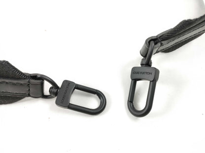 LOUIS VUITTON Louis Vuitton Signature Adjustable Strap, Black with Black Hardware, 95*4.5*0.5cm Strap