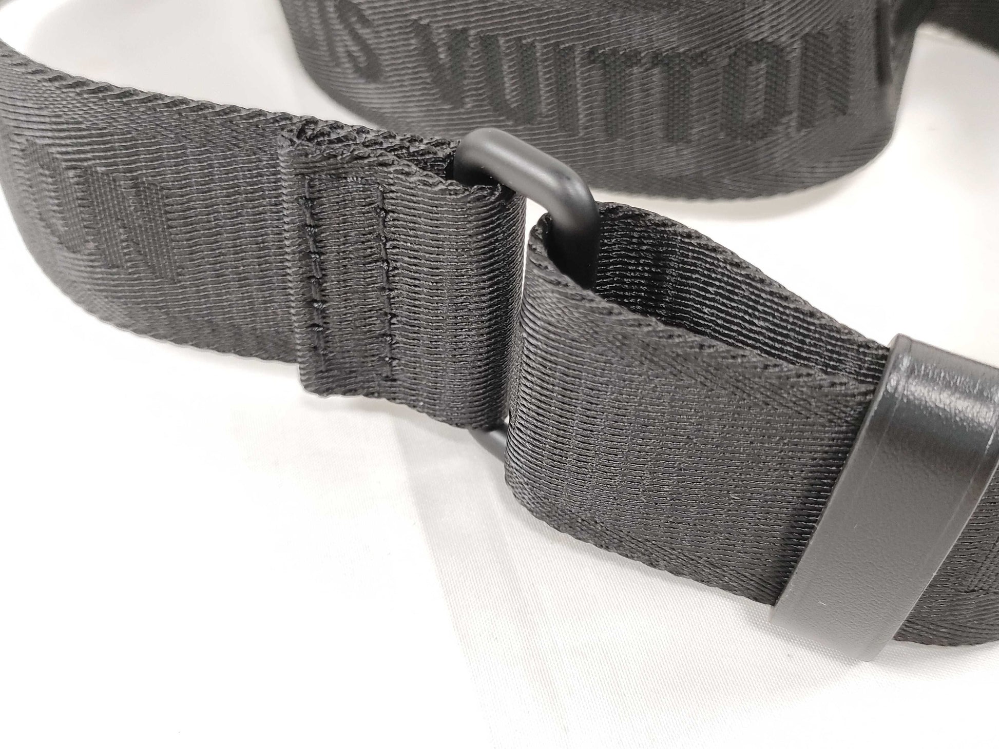 LOUIS VUITTON Louis Vuitton Signature Adjustable Strap, Black with Black Hardware, 95*4.5*0.5cm Strap