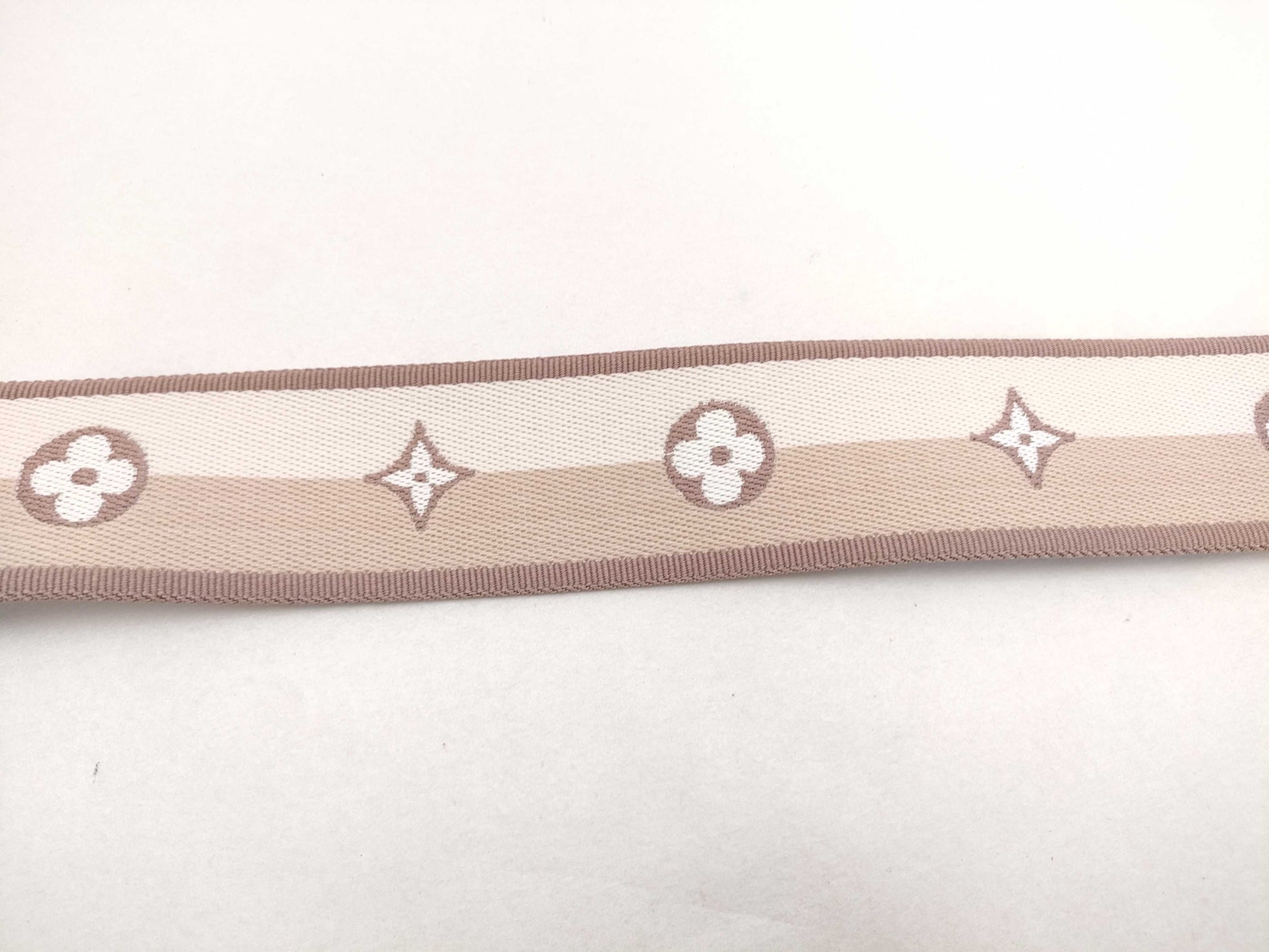 LOUIS VUITTON Signature Strap, Beige/Brown Canvas with Gold Hardware, 95*4.5*.05cm Strap