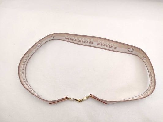 LOUIS VUITTON Signature Strap, Beige/Brown Canvas with Gold Hardware, 95*4.5*.05cm Strap