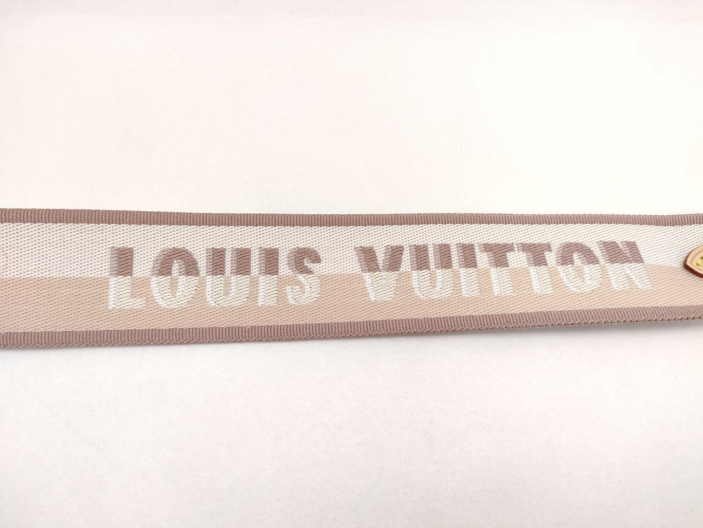 LOUIS VUITTON Signature Strap, Beige/Brown Canvas with Gold Hardware, 95*4.5*.05cm Strap