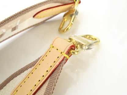 LOUIS VUITTON Signature Strap, Beige/Brown Canvas with Gold Hardware, 95*4.5*.05cm