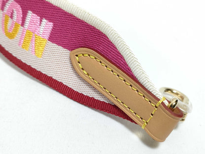 LOUIS VUITTON RFID Unverifiable Serial Number Unverifiable Louis Vuitton Signature Strap Pink/Beige Canvas Gold Hardware 95*4.5*.05cm Strap