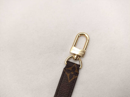 LOUIS VUITTON Louis Vuitton Monogram Adjustable Strap Brown with Gold Hardware 80*2*.05cm Strap