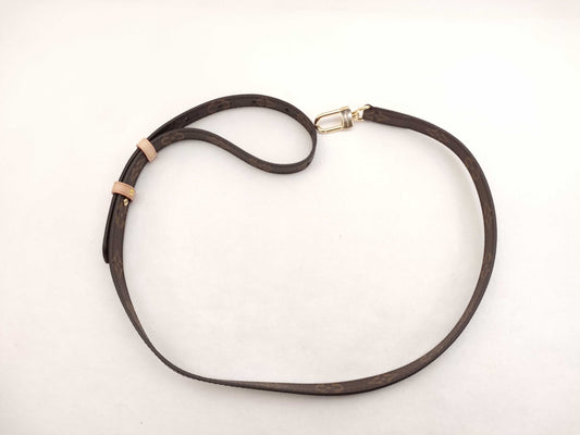 LOUIS VUITTON Louis Vuitton Monogram Adjustable Strap Brown with Gold Hardware 80*2*.05cm Strap