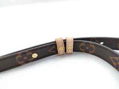LOUIS VUITTON Louis Vuitton Monogram Adjustable Strap Brown with Gold Hardware 80*2*.05cm Strap