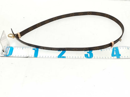 LOUIS VUITTON RFID verification failed. Serial number verification failed. Louis Vuitton Monogram Adjustable Strap, Brown, Gold Hardware, 80*2*.05cm.