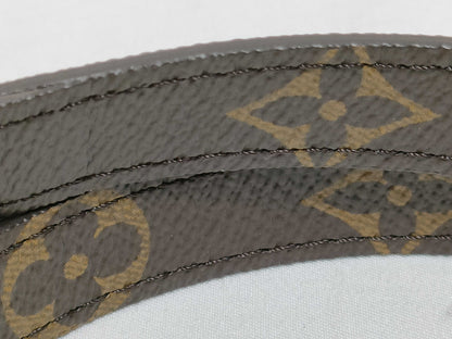 LOUIS VUITTON RFID verification failed. Serial number verification failed. Louis Vuitton Monogram Adjustable Strap, Brown, Gold Hardware, 80*2*.05cm.