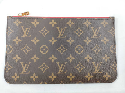 LOUIS VUITTON Monogram Louis Vuitton Neverfull Pouch / Brown Monogram Canvas / Gold Hardware Other Accessories