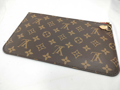 LOUIS VUITTON Monogram Louis Vuitton Neverfull Pouch / Brown Monogram Canvas / Gold Hardware Other Accessories