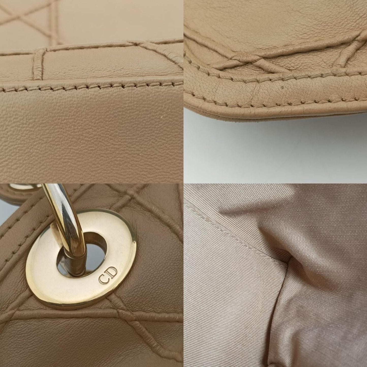 Dior Granville Beige Lambskin 08-MA-0152 Shoulder Bag