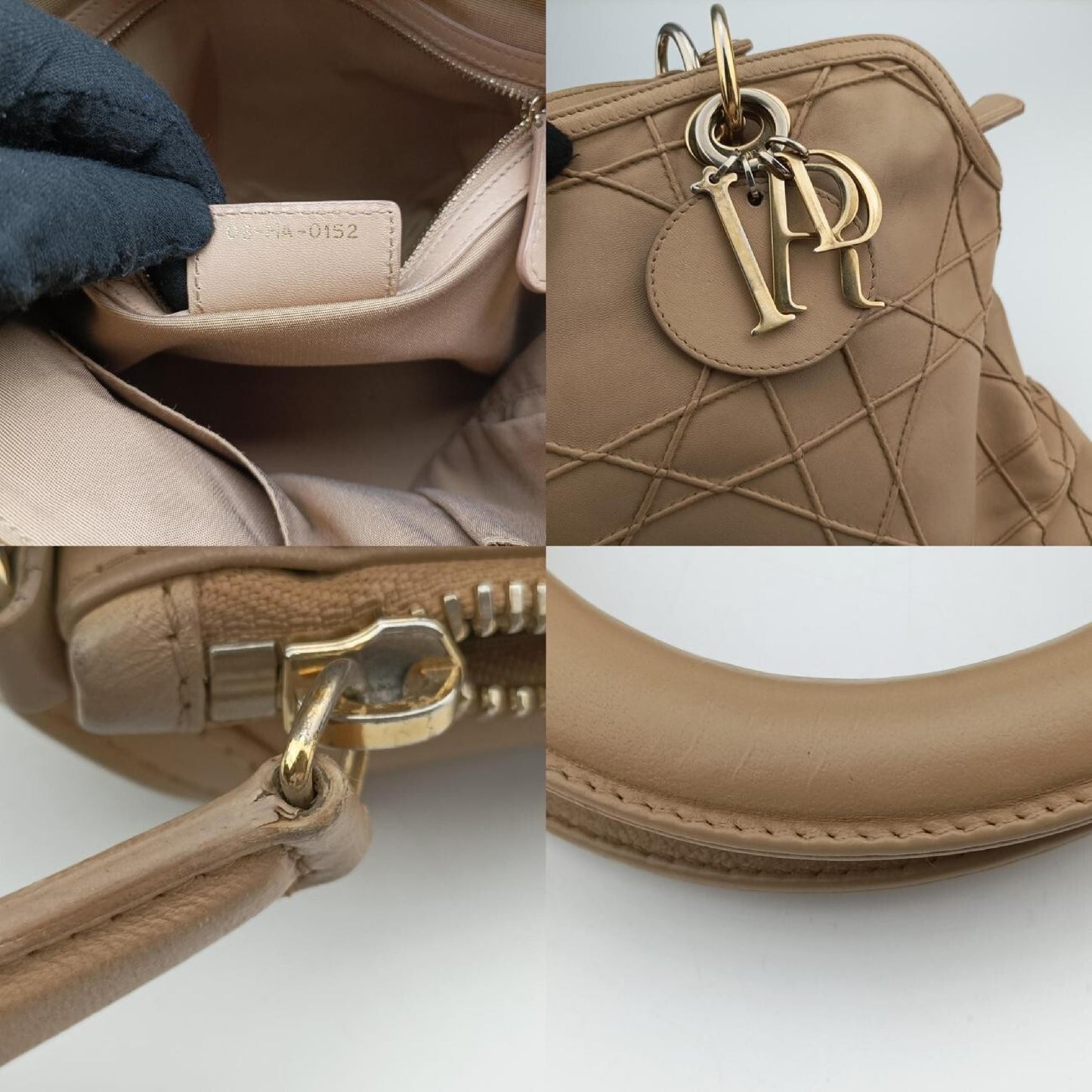 Dior Granville Beige Lambskin 08-MA-0152 Shoulder Bag