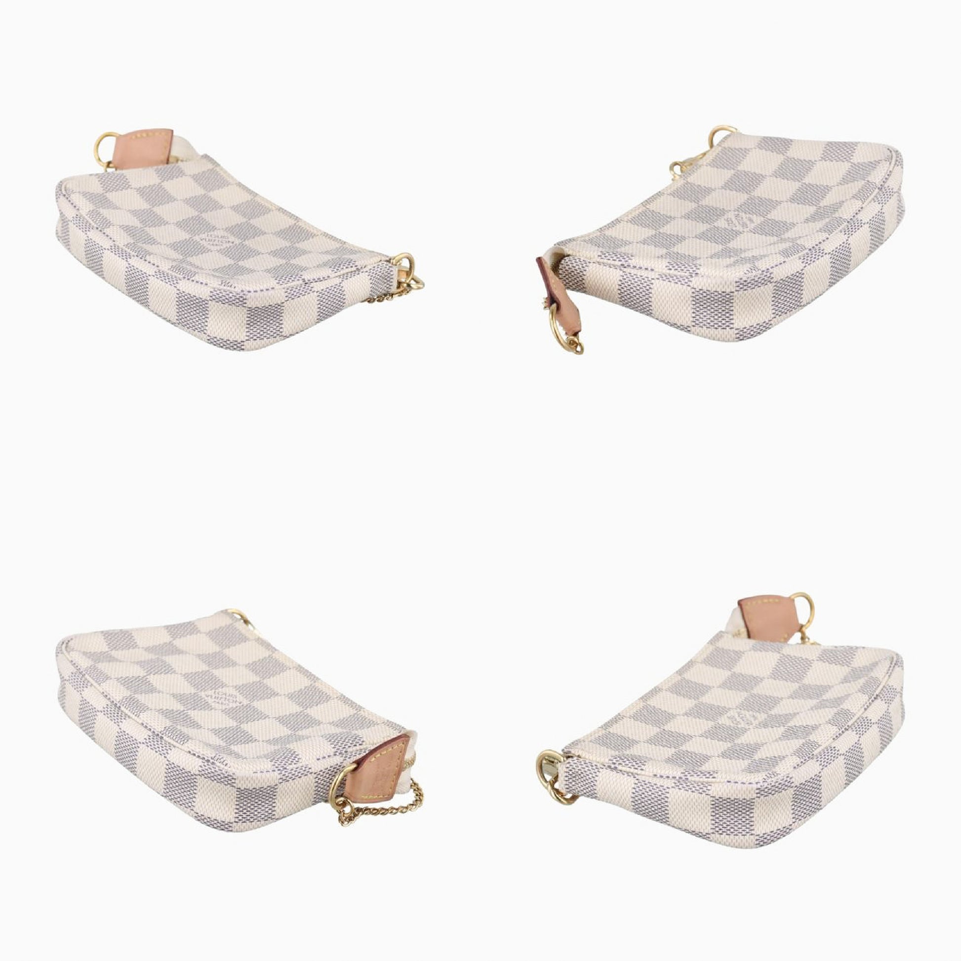 LOUIS VUITTON Mini Pochette Accessoires Azur Damier Canvas N58010SF3280 Handbag