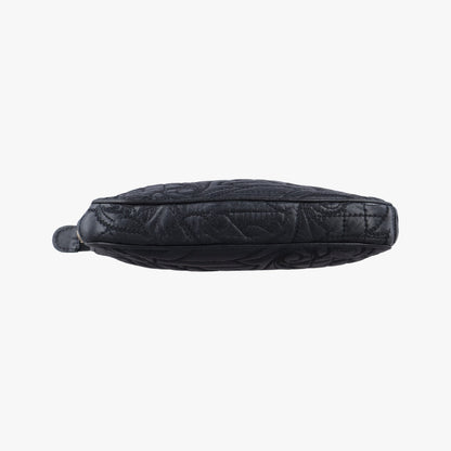 VERSACE Vanitas Quilted Baroque Black Leather Shoulder Bag