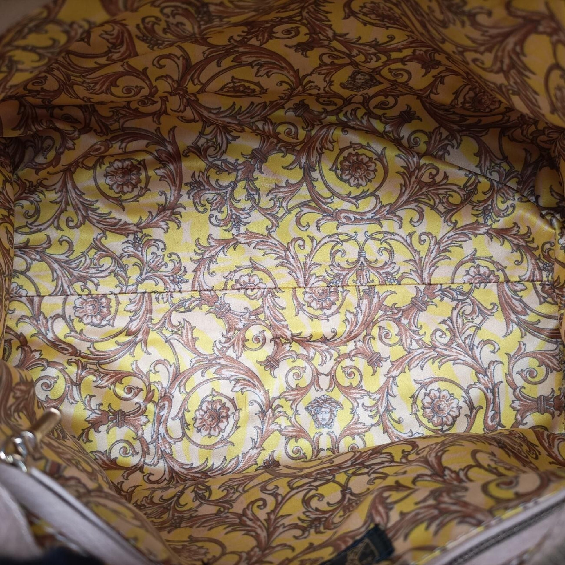 VERSACE La Medusa Beige Leather Handbag