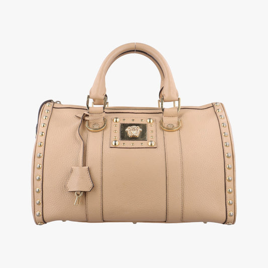 VERSACE La Medusa Beige Leather Handbag