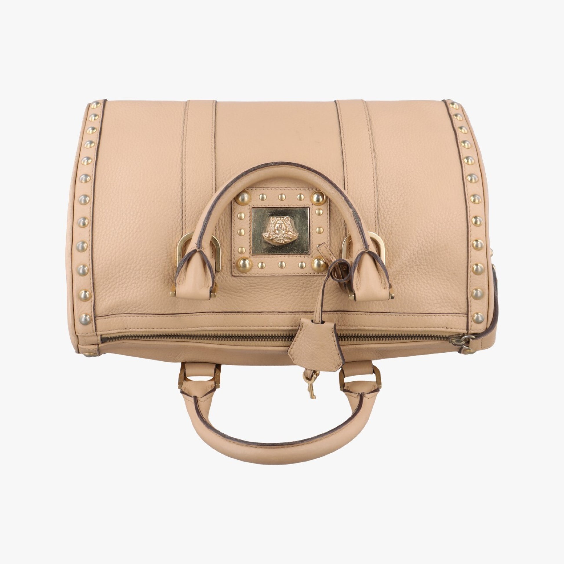 VERSACE La Medusa Beige Leather Handbag