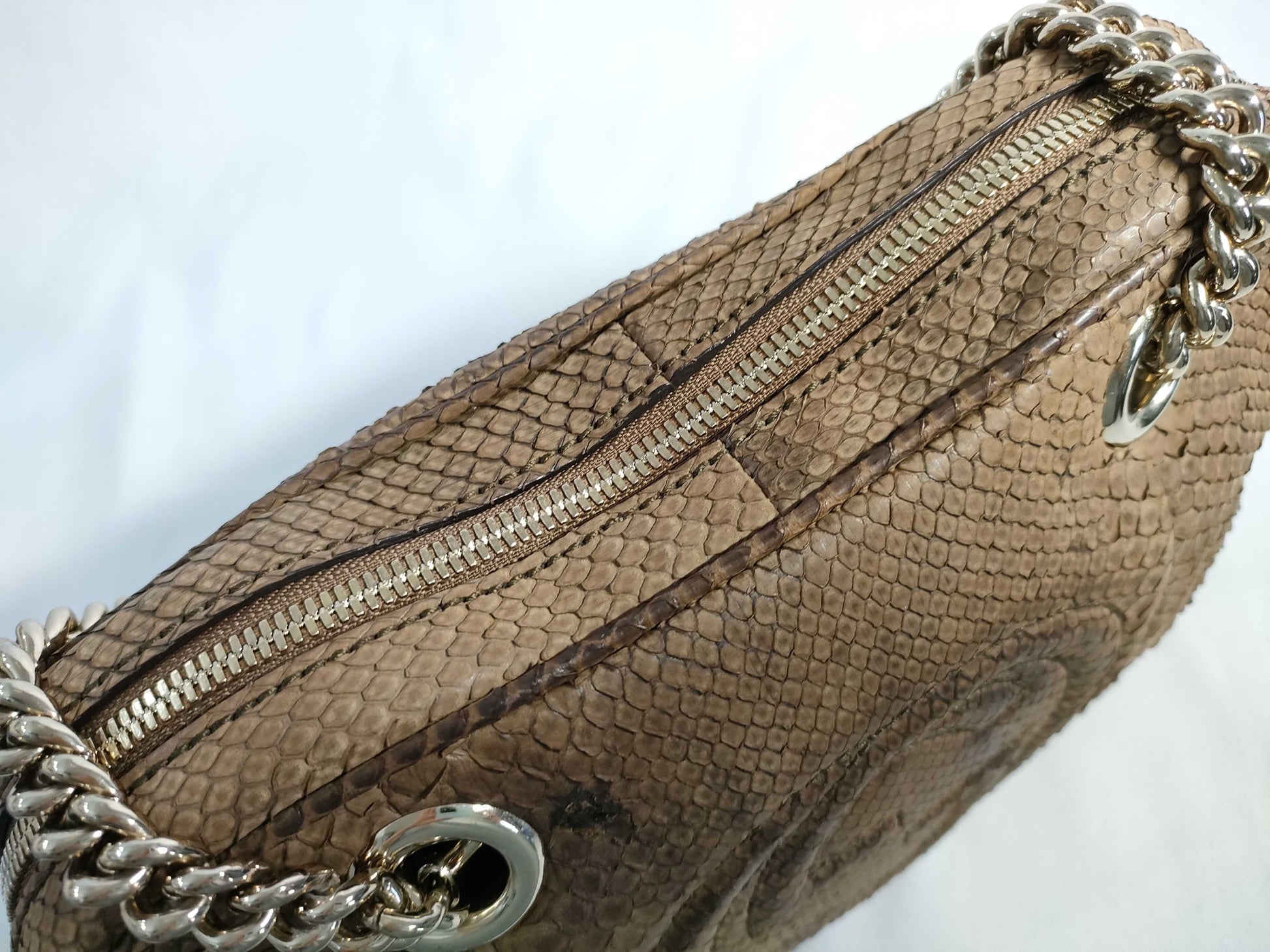 GUCCI Soho Gucci Soho Shoulder Bag Python Shoulder Bag