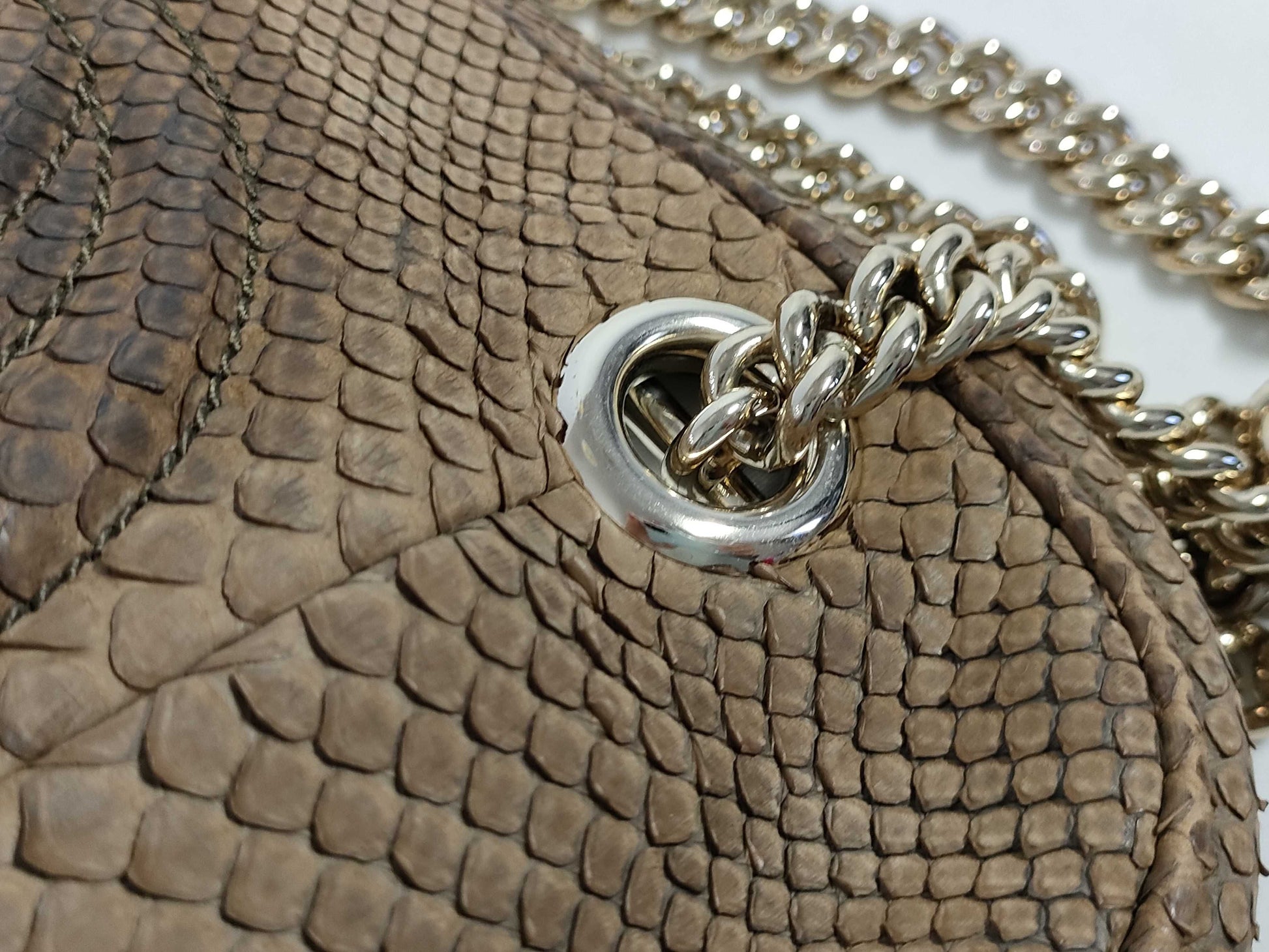 GUCCI Soho Gucci Soho Shoulder Bag Python Shoulder Bag