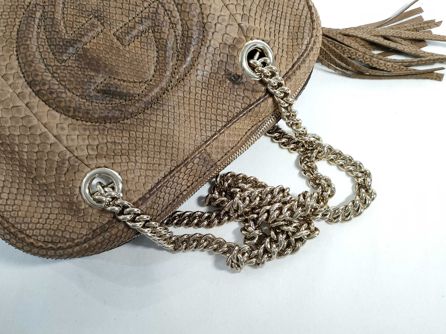 GUCCI Soho Gucci Soho Shoulder Bag Python Shoulder Bag
