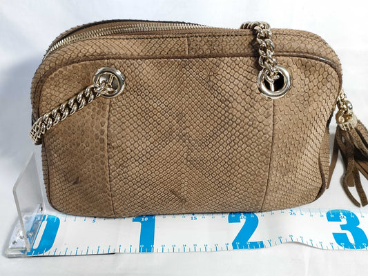 GUCCI Soho Gucci Soho Shoulder Bag Python Shoulder Bag