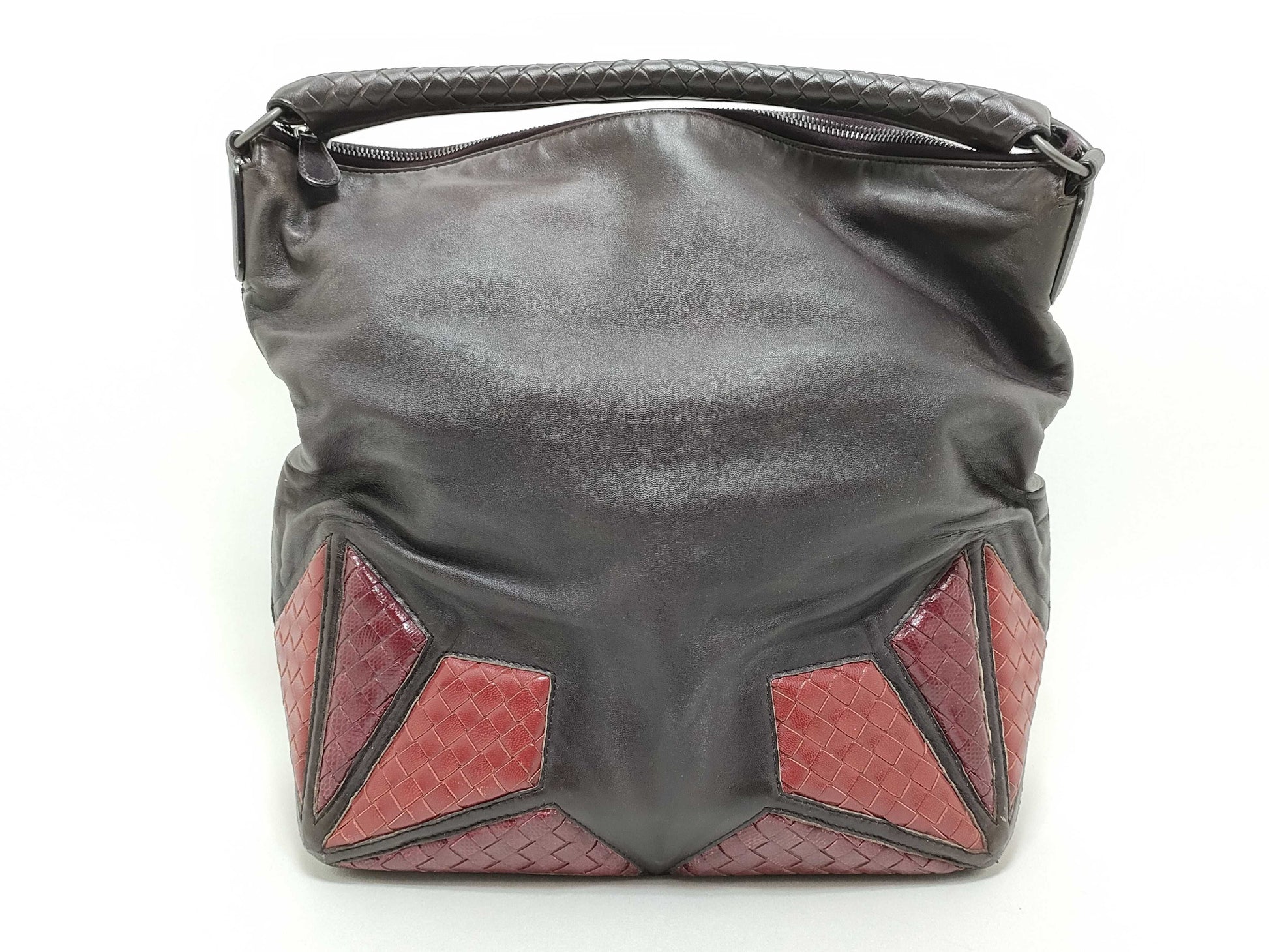 BOTTEGA VENETA Intrecciato Lizard Shoulder Bag