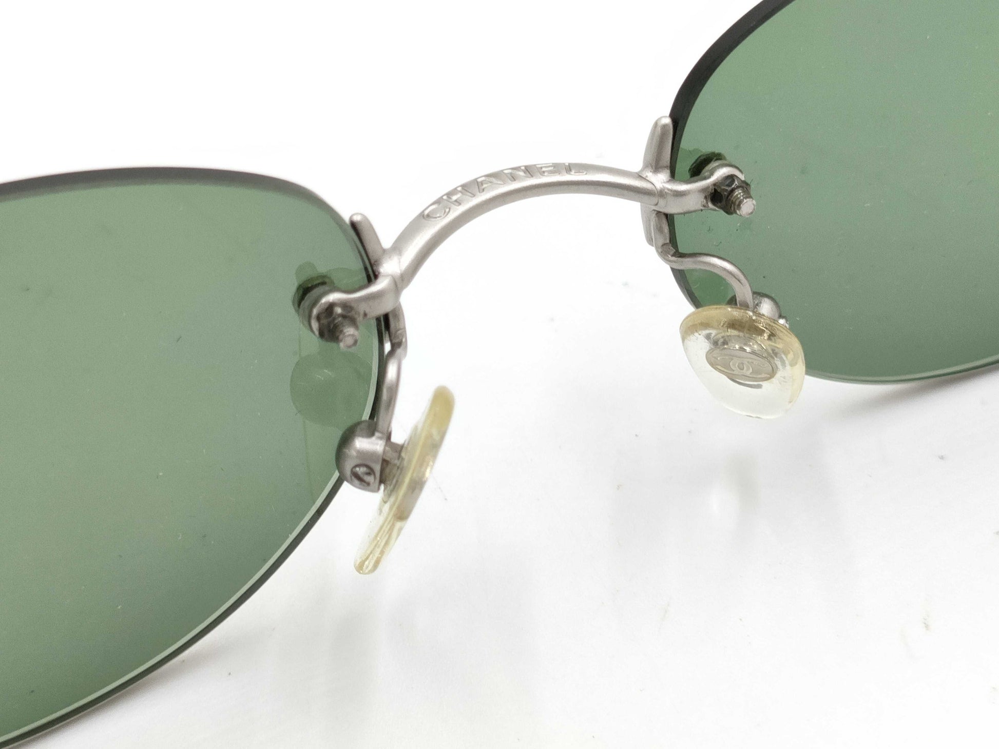  CHANEL Chanel Coco Mark Rimless Vintage Sunglasses