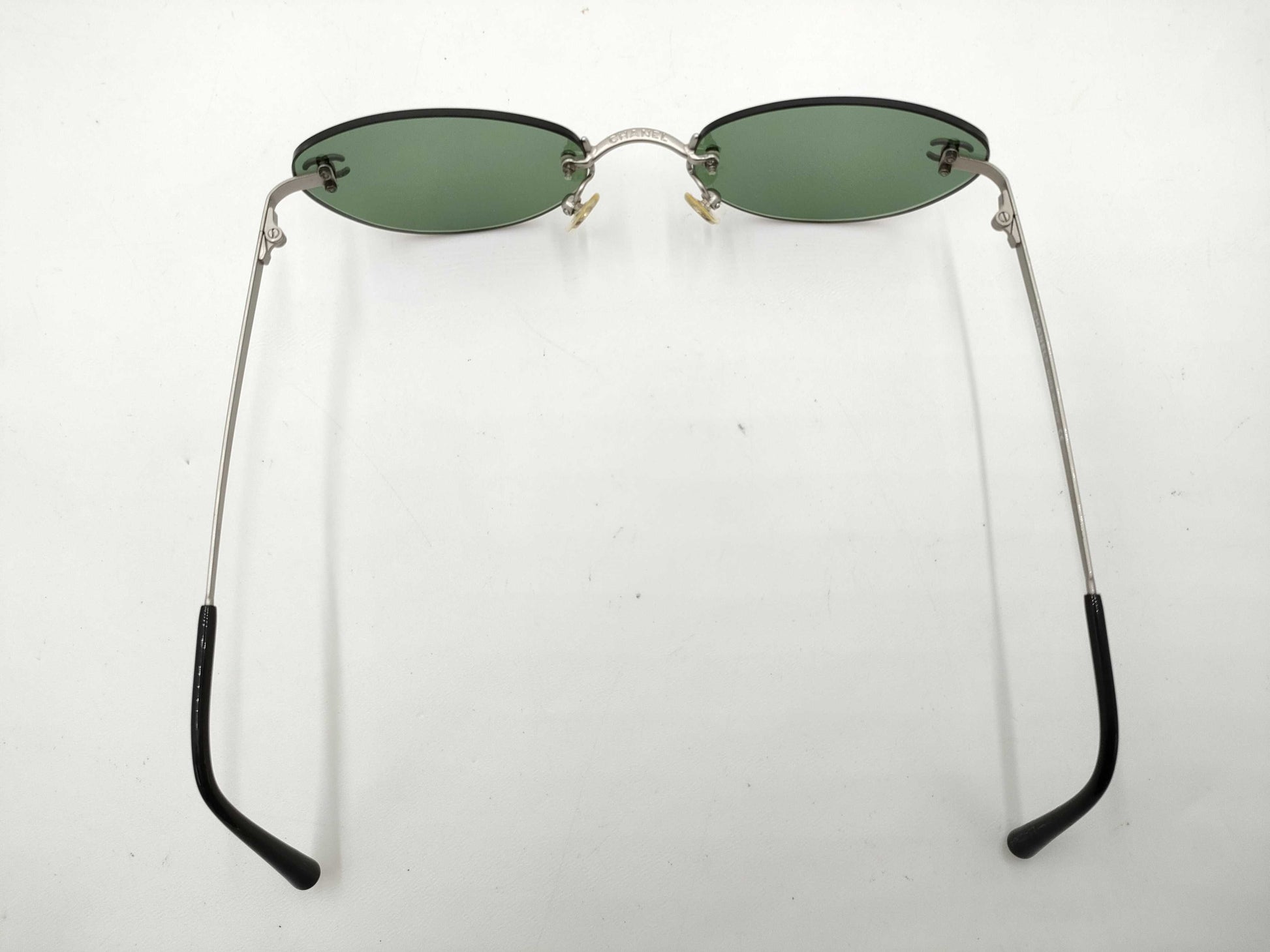  CHANEL Chanel Coco Mark Rimless Vintage Sunglasses
