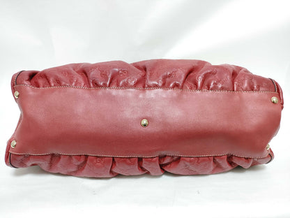 GUCCI Guccissima GUCCI GG Supreme Leather Handbag Red Handbag