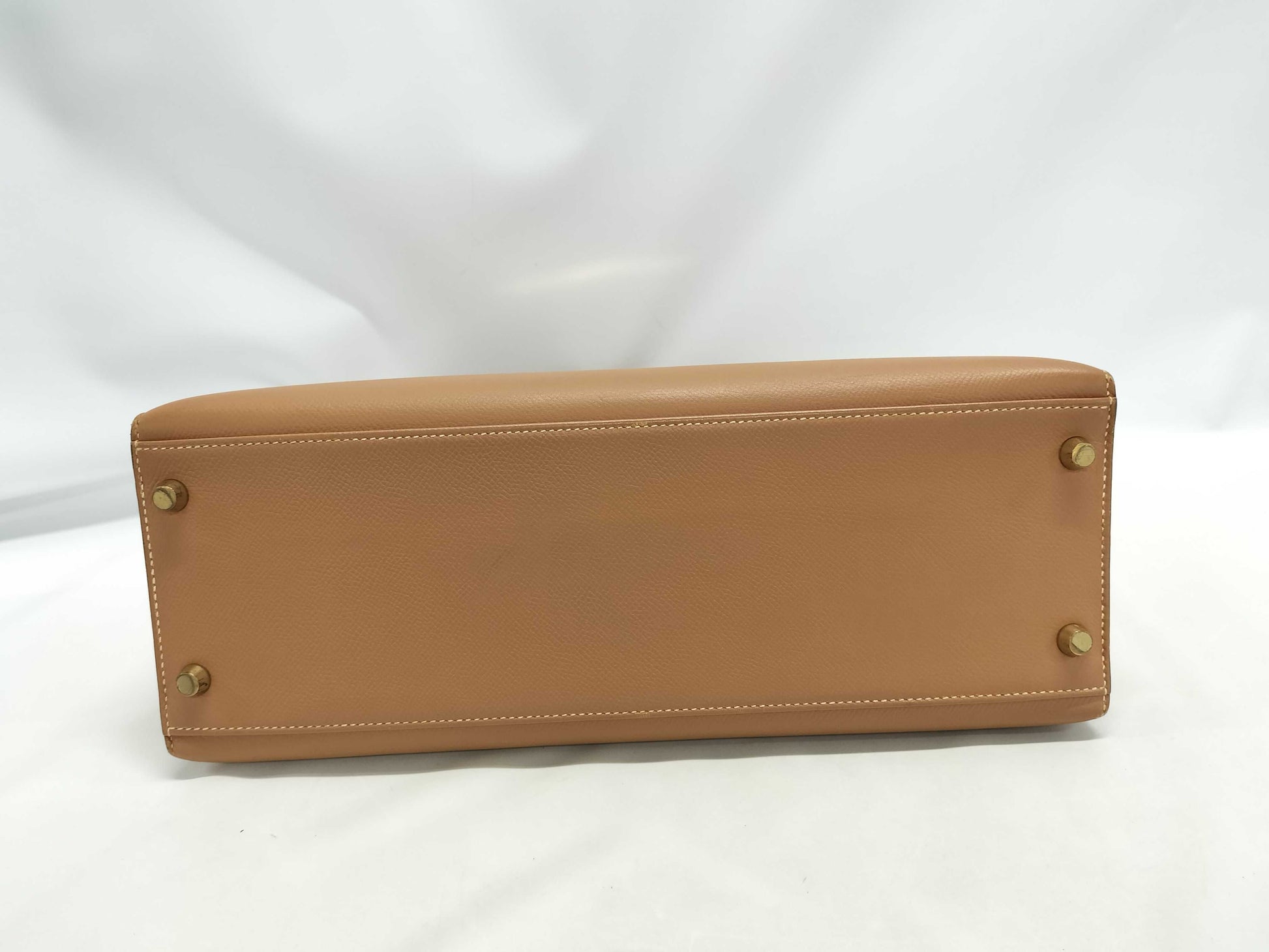 HERMES Kelly 32 Couchvel Natural Gold Hardware Handbag