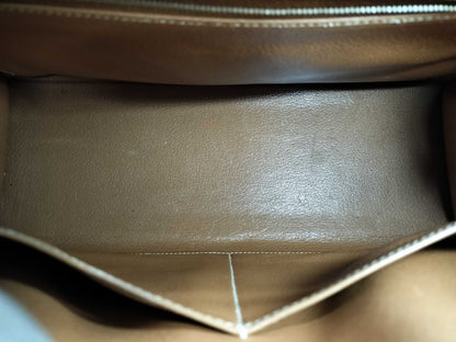 HERMES Kelly 32 Couchvel Natural Gold Hardware Handbag