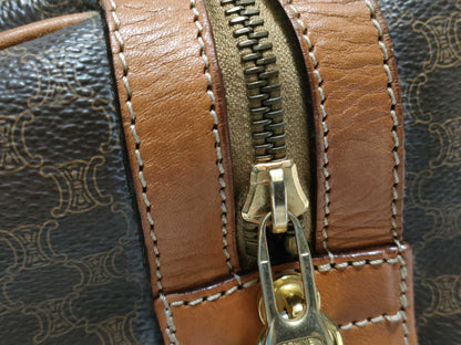 CELINE Boston Bag Macadam Brown Boston Bag