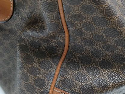 CELINE Boston Bag Macadam Brown Boston Bag