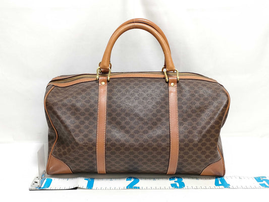 CELINE Boston Bag Macadam Brown Boston Bag