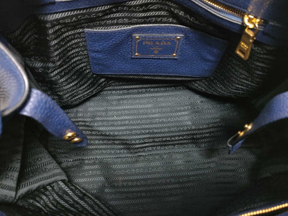 PRADA Prada Tote Bag, Leather, Navy, bn2671, 2-Way Tote Bag