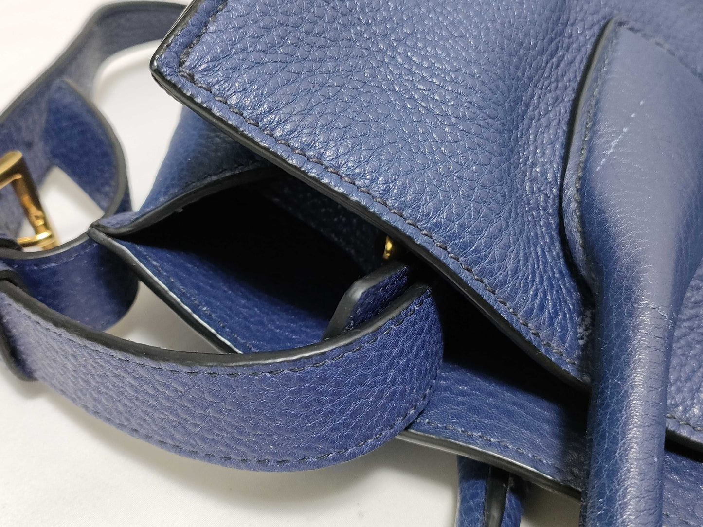 PRADA Prada Tote Bag, Leather, Navy, bn2671, 2-Way Tote Bag