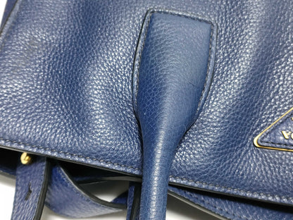 PRADA Prada Tote Bag, Leather, Navy, bn2671, 2-Way Tote Bag