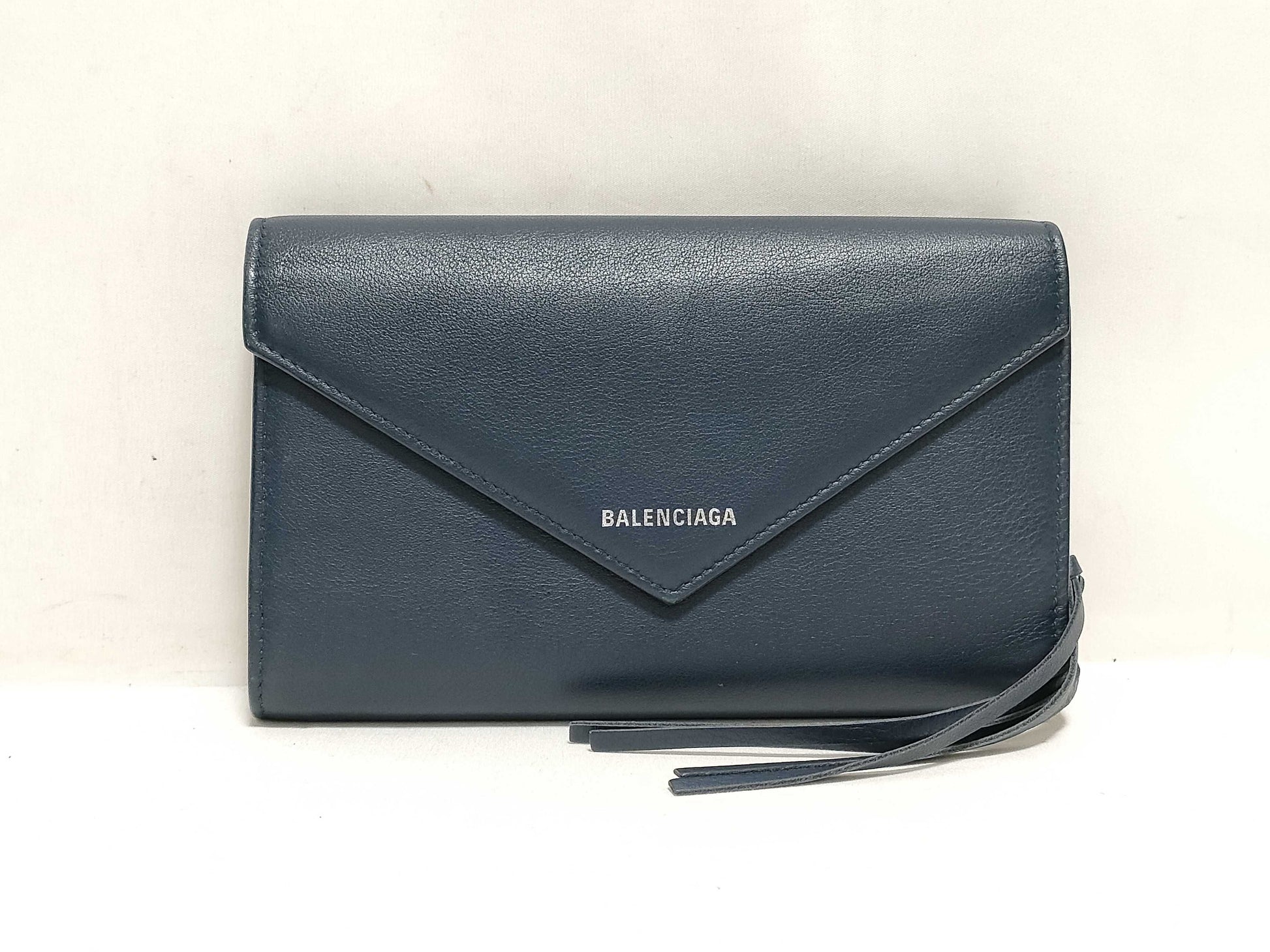 BALENCIAGA Paper Money Leather Bifold Long Wallet 371661